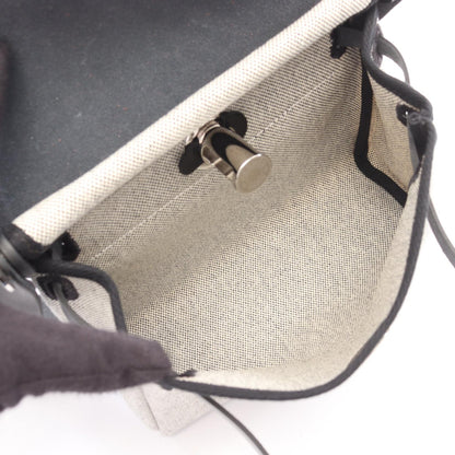 HERMES Herbag Zip Mini Toile H Bag Grey