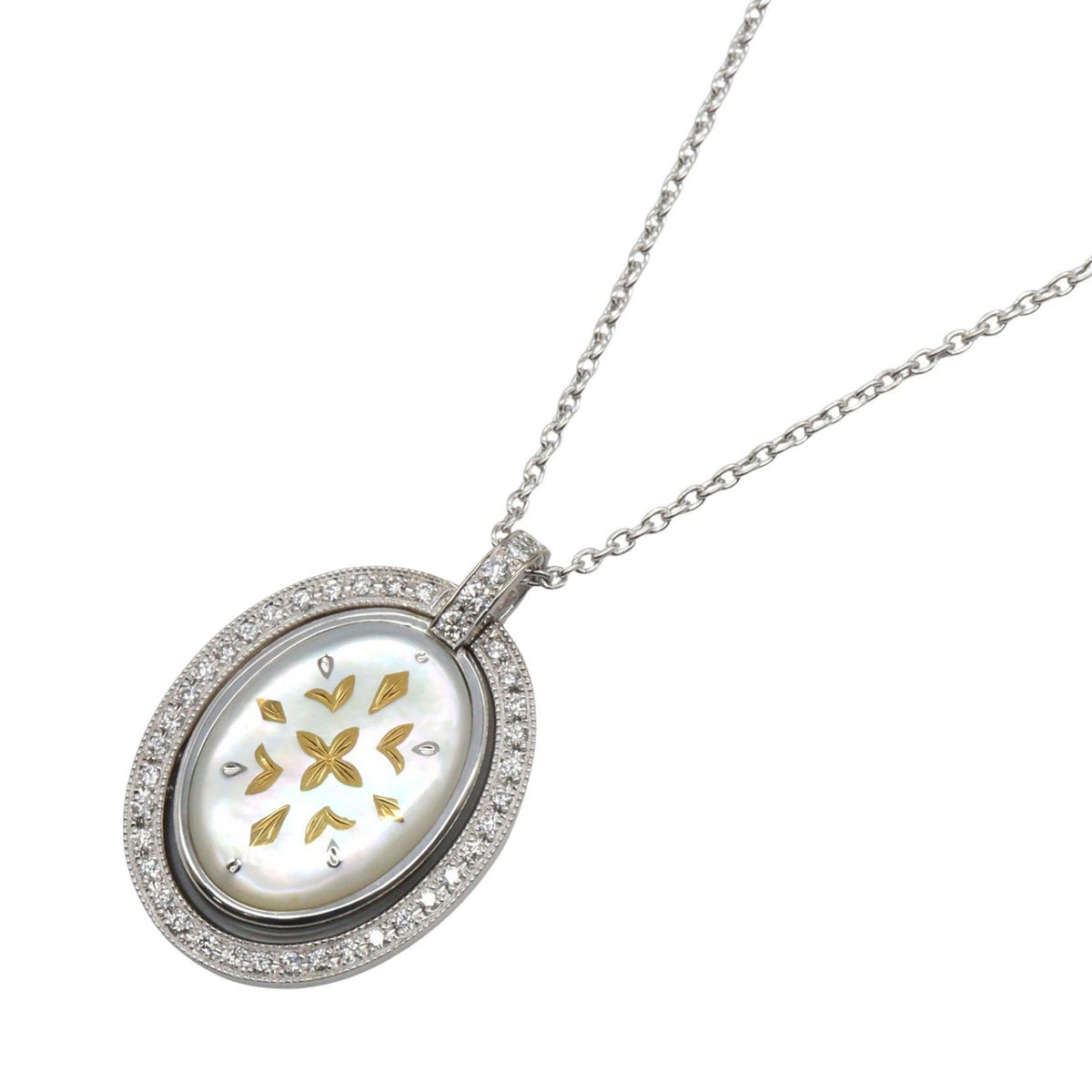 MIKIMOTO Pique Reversible MOP WG Necklace