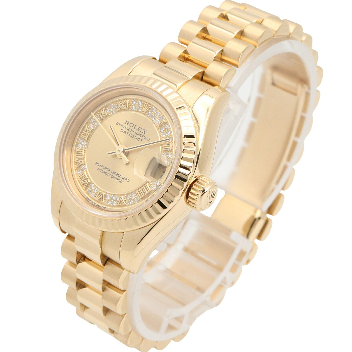 ROLEX Datejust Milléard Diamond Gold Watch