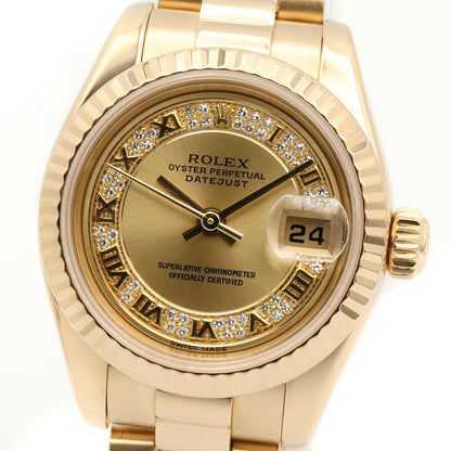 ROLEX Datejust Milléard Diamond Gold Watch