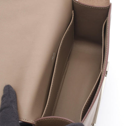 HERMES Geta Chevre Leather Shoulder Bag