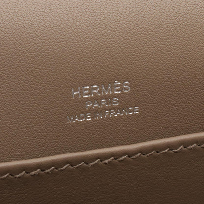 HERMES Geta Chevre Leather Shoulder Bag