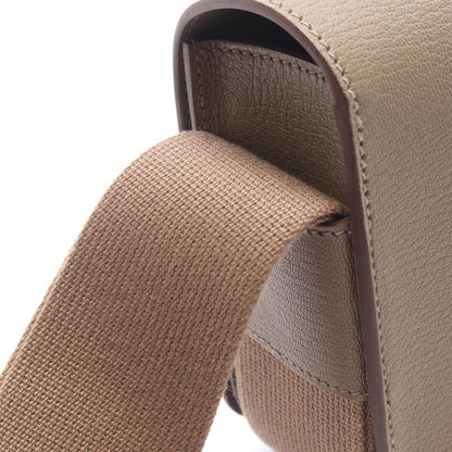 HERMES Geta Chevre Leather Shoulder Bag