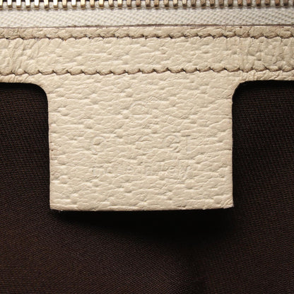 GUCCI Bamboo GG Canvas Leather Beige Ivory Tote