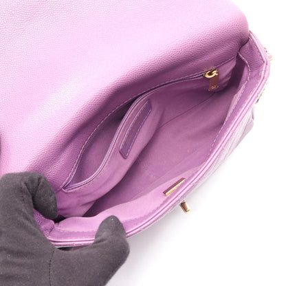 CHANEL Matelasse Small Flap Bag Purple