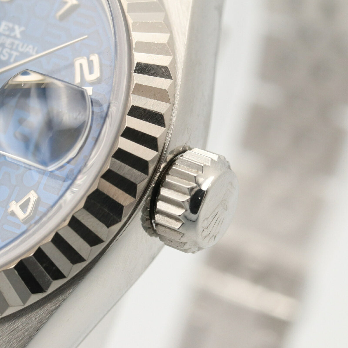 ROLEX Datejust K18WG Stainless Dial Watch