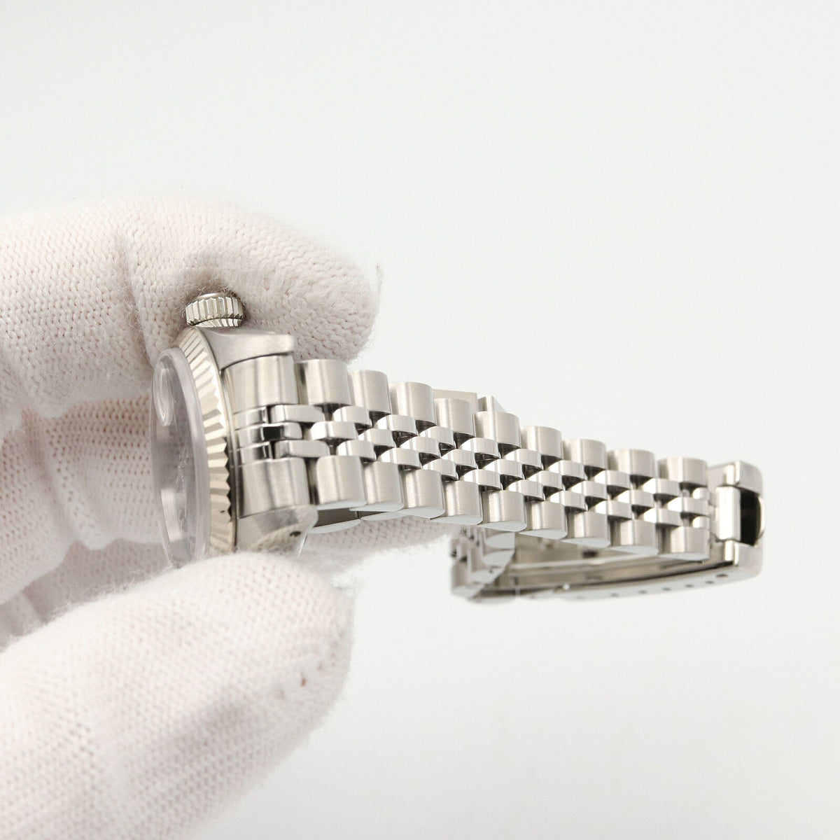ROLEX Datejust K18WG Stainless Dial Watch