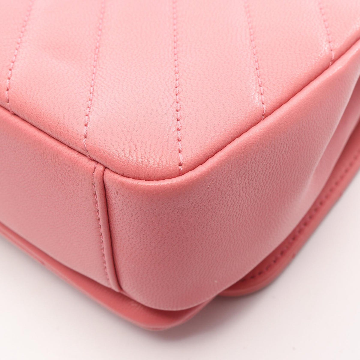 CHANEL Chevron V-Stitch 2-Way Top Bag Pink