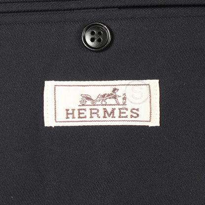 HERMES Navy Cotton Tailored Blazer Size 48