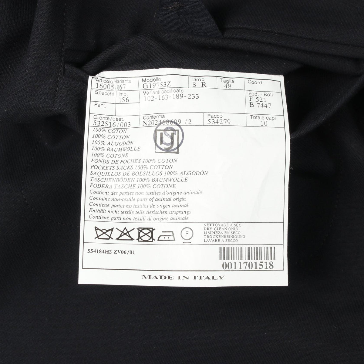 HERMES Navy Cotton Tailored Blazer Size 48