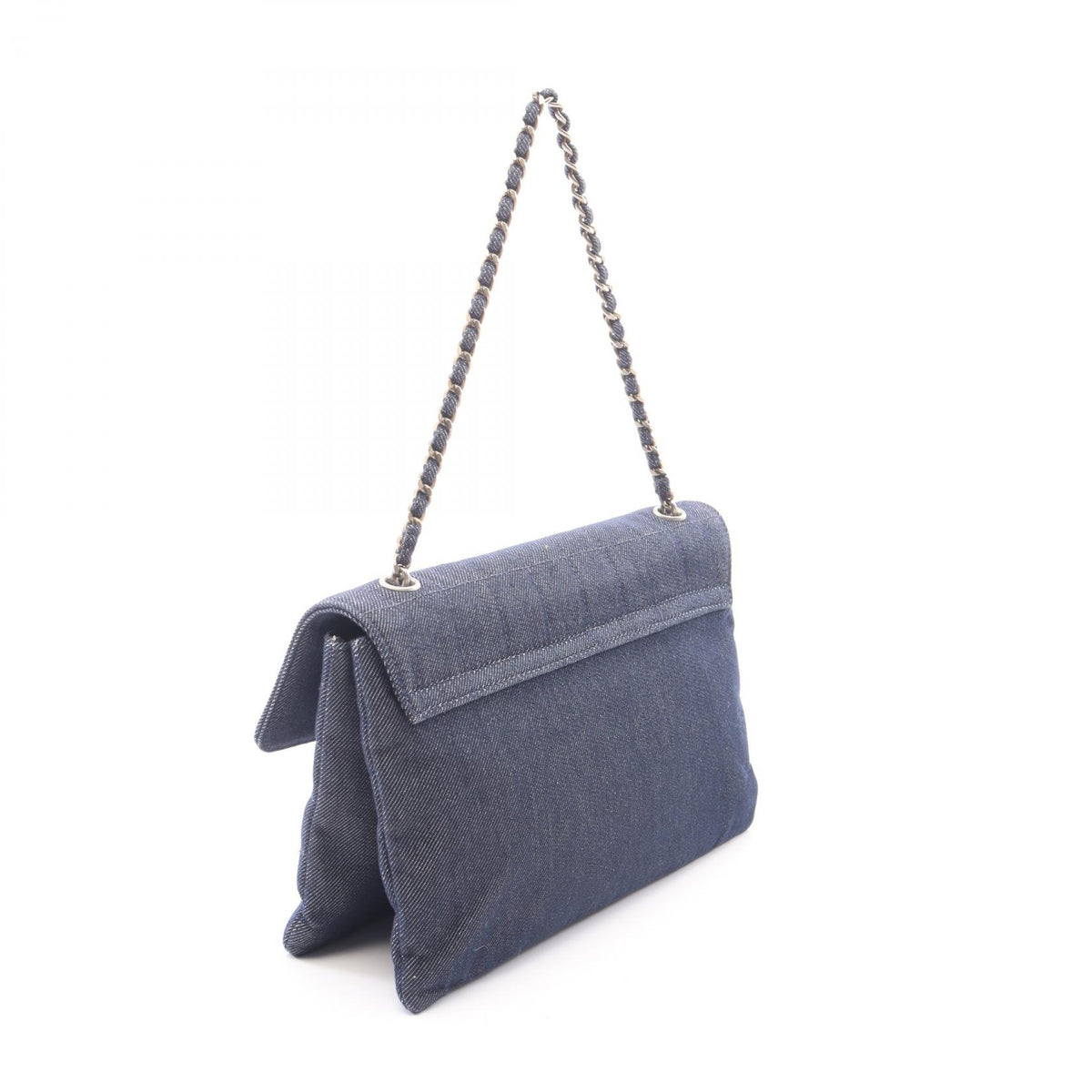 CHANEL Chocobar Denim Handbag Navy