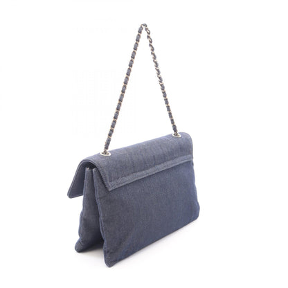 CHANEL Chocobar Denim Handbag Navy