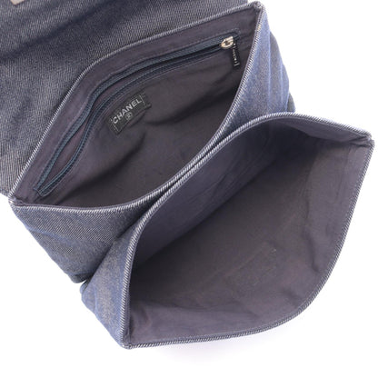 CHANEL Chocobar Denim Handbag Navy