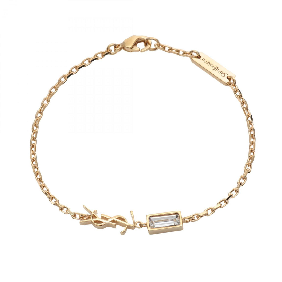 SAINT LAURENT PARIS Cassandra GP Rhinestone Bracelet Size S