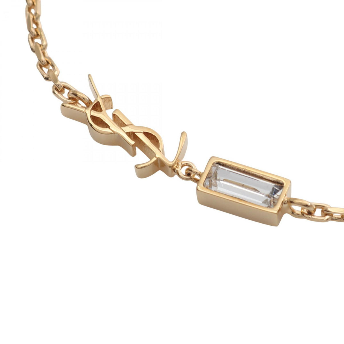 SAINT LAURENT PARIS Cassandra GP Rhinestone Bracelet Size S