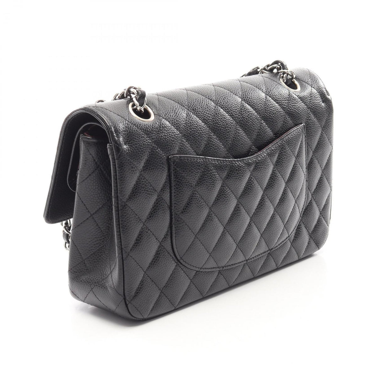 CHANEL Black Matelasse W Flap Shoulder Bag