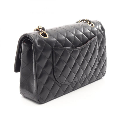 CHANEL Black Matelasse W Flap Shoulder Bag