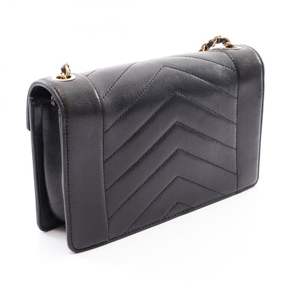 CHANEL V Stitch Mini Lambskin Bag Black