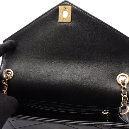 CHANEL V Stitch Mini Lambskin Bag Black