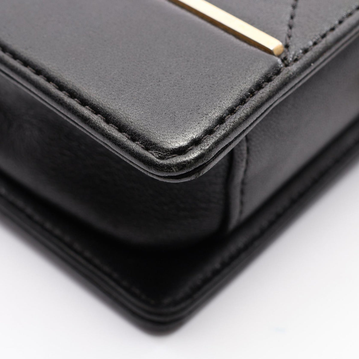 CHANEL V Stitch Mini Lambskin Bag Black