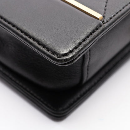 CHANEL V Stitch Mini Lambskin Bag Black