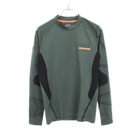 EA7 EMPORIO ARMANI 6HPT18 Logo Long T-Shirt Green Size L