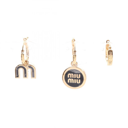 Miu Miu Enamel Metal Gold-Plated Earrings
