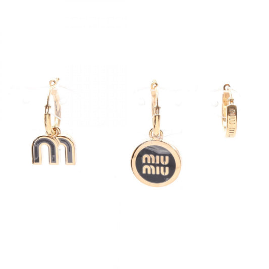 Miu Miu Enamel Metal Gold-Plated Earrings
