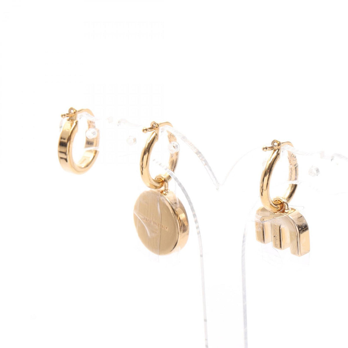 Miu Miu Enamel Metal Gold-Plated Earrings