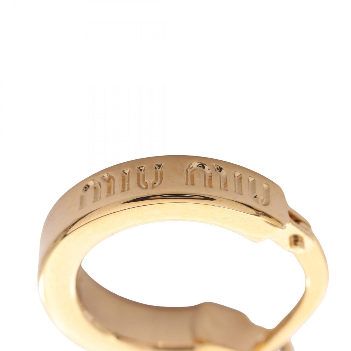 Miu Miu Enamel Metal Gold-Plated Earrings