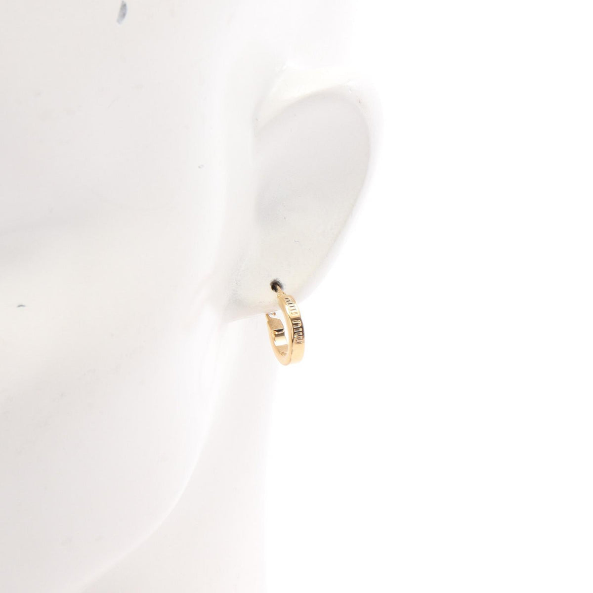 Miu Miu Enamel Metal Gold-Plated Earrings