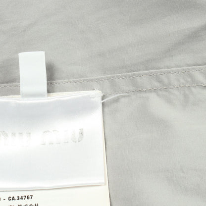 Miu Miu Gray Logo Embroidered Poplin Cotton Down Jacket Size 36
