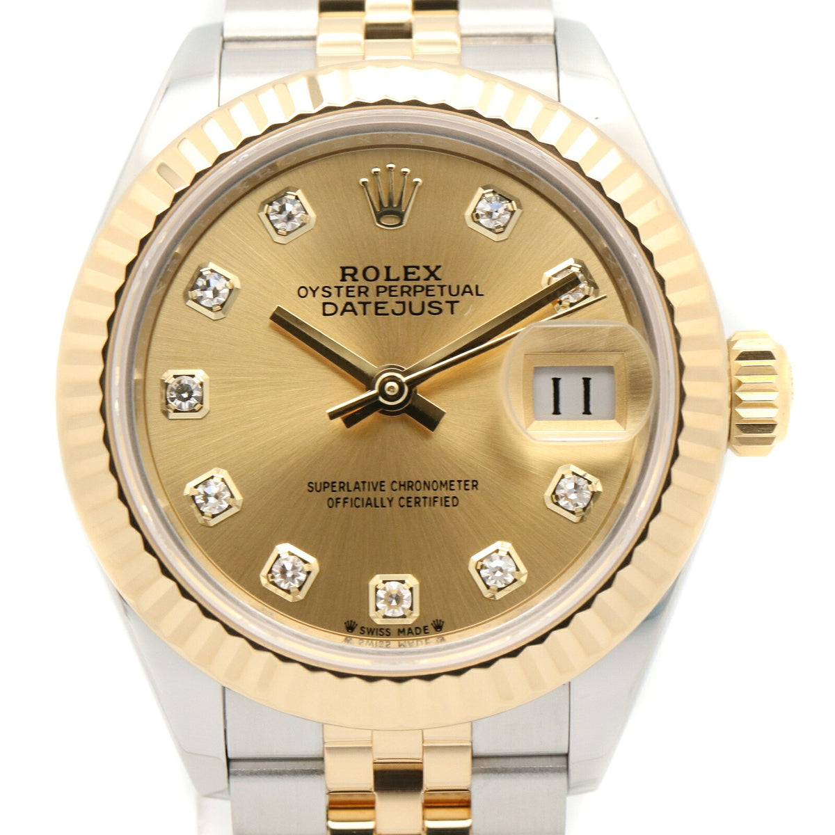 ROLEX Datejust 10P Diamond K18 Gold Watch