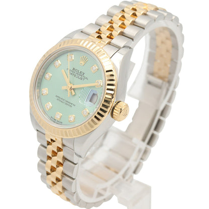 ROLEX Datejust 10P Diamond K18 Green Watch
