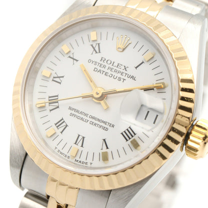 ROLEX Datejust K18 YG SS Watch Roman Dial