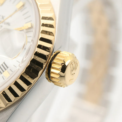 ROLEX Datejust K18 YG SS Watch Roman Dial