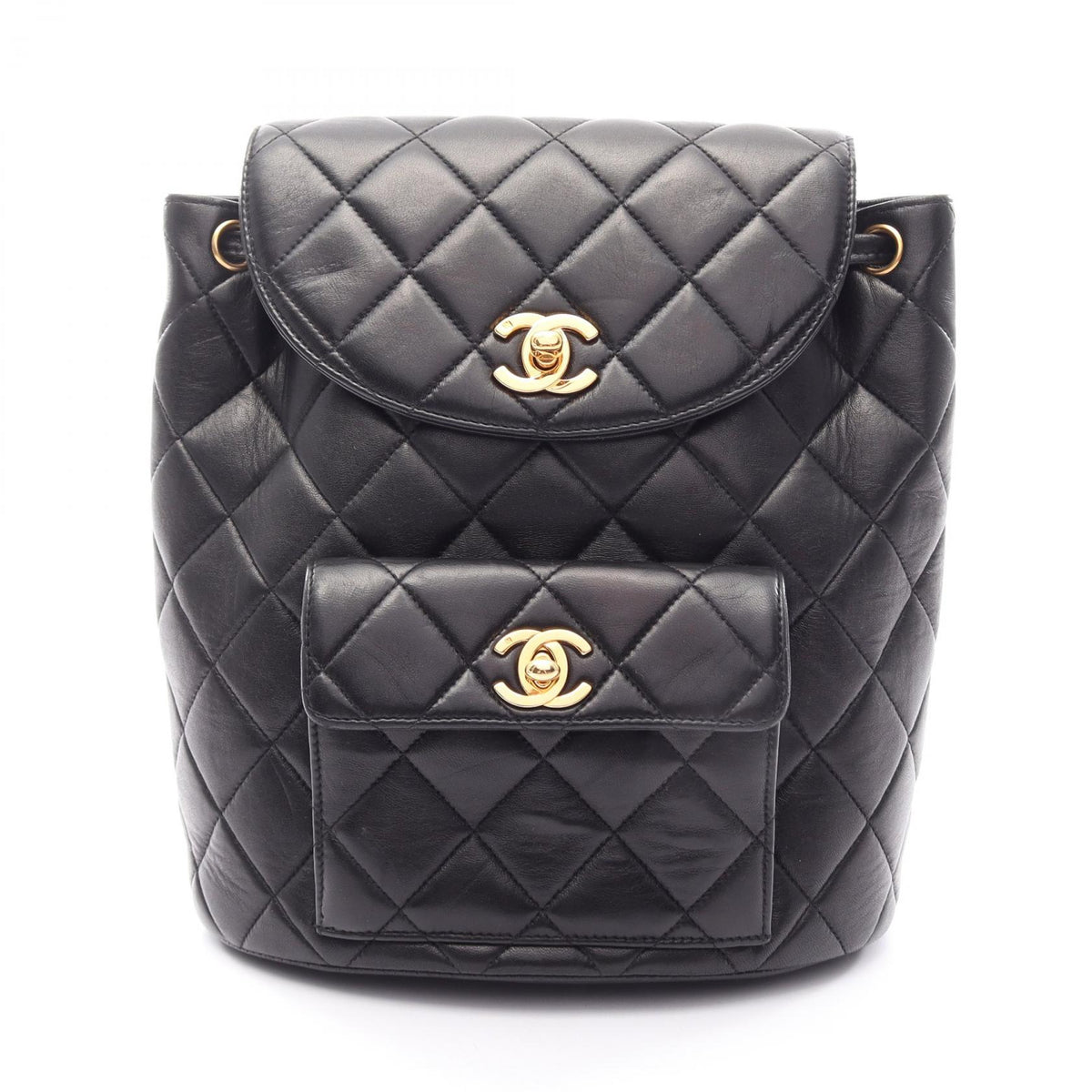CHANEL Matelasse Turnlock Backpack Black
