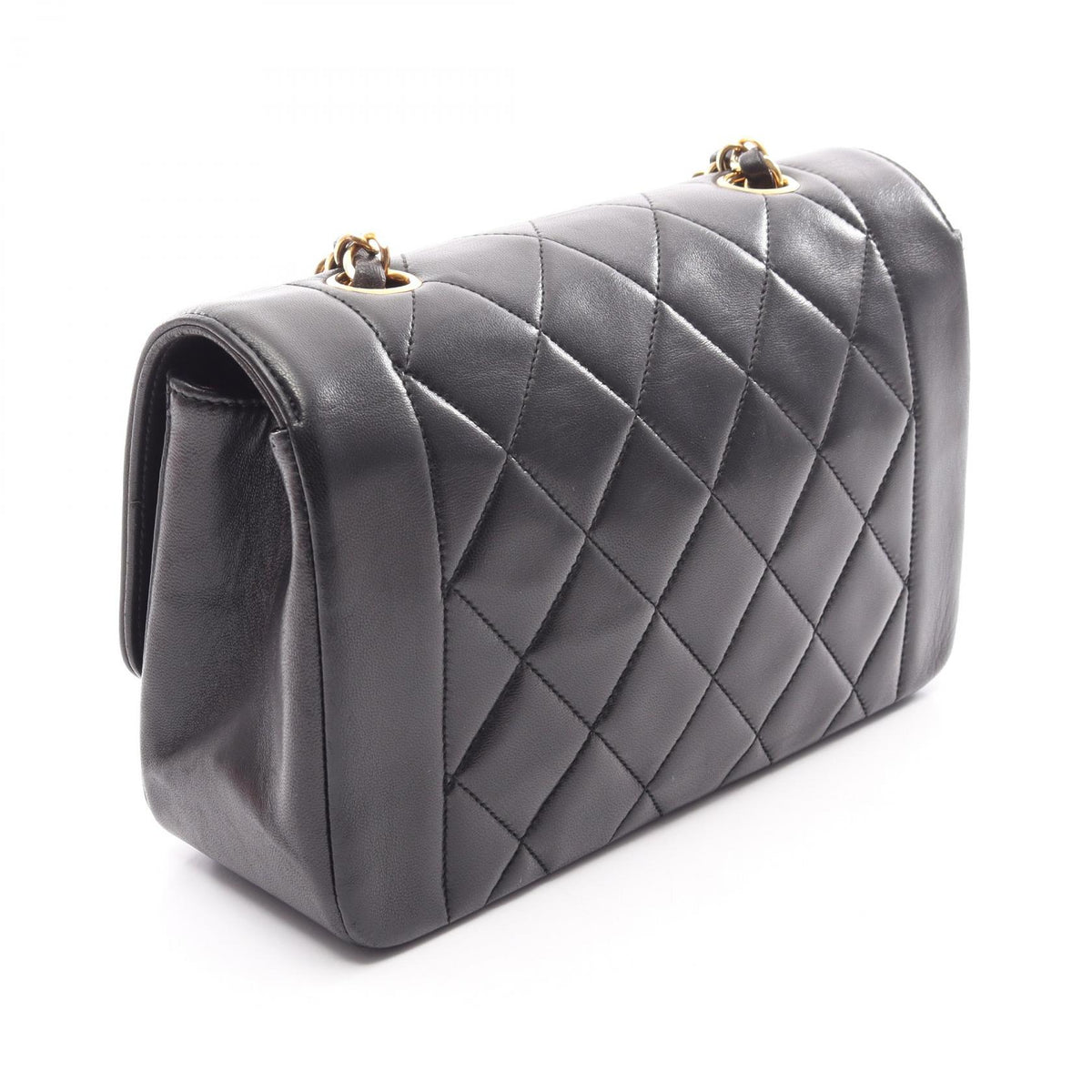 CHANEL Matelassé Diana Flap Bag Black