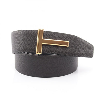 TOM FORD T Icon Leather Belt Brown Size 90