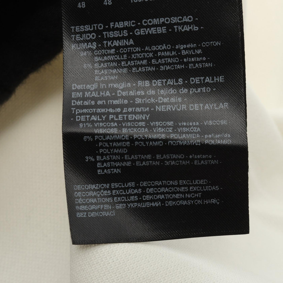 GIORGIO ARMANI Embroidered Rayon Nylon SS Polo White Size 48