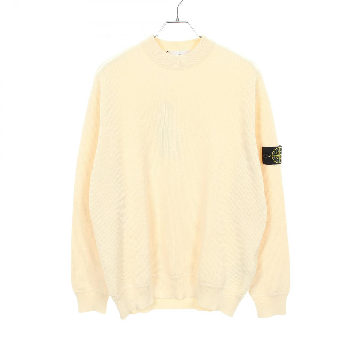 STONE ISLAND Ribbed Soft Organic Cotton Knit White Size XL