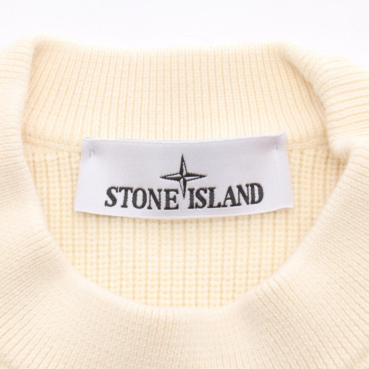 STONE ISLAND Ribbed Soft Organic Cotton Knit White Size XL