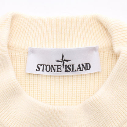 STONE ISLAND Ribbed Soft Organic Cotton Knit White Size XL
