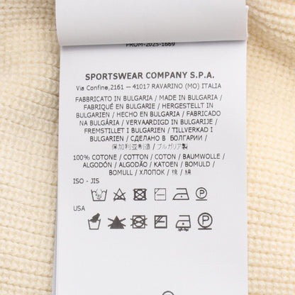 STONE ISLAND Ribbed Soft Organic Cotton Knit White Size XL