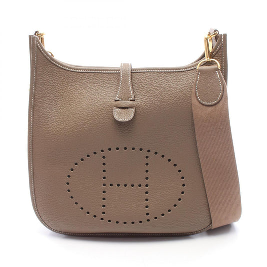 HERMES Evelyne III PM Clemence Grey Shoulder Bag