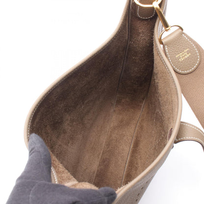 HERMES Evelyne III PM Clemence Grey Shoulder Bag