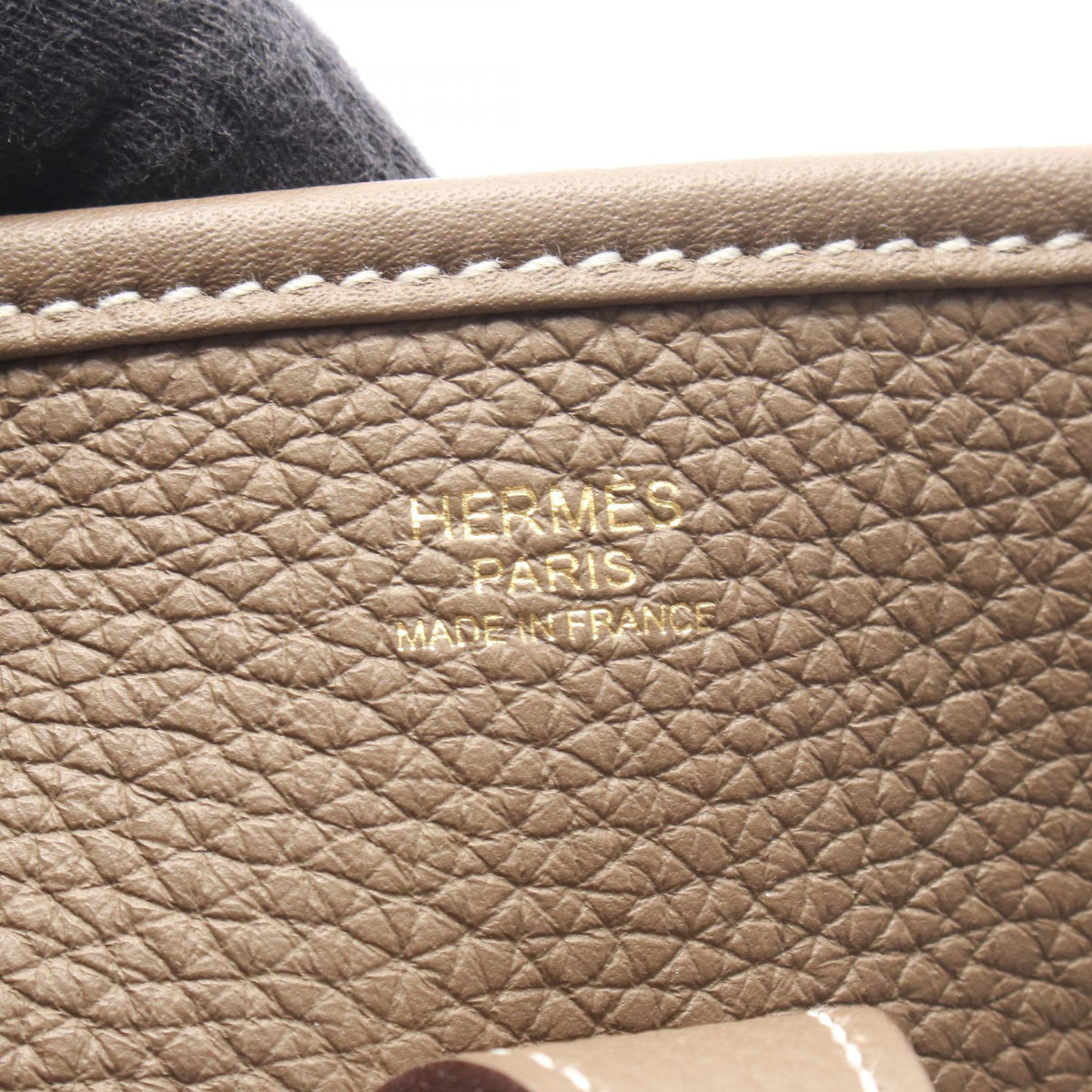 HERMES Evelyne III PM Clemence Grey Shoulder Bag