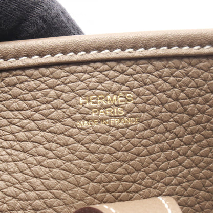 HERMES Evelyne III PM Clemence Grey Shoulder Bag