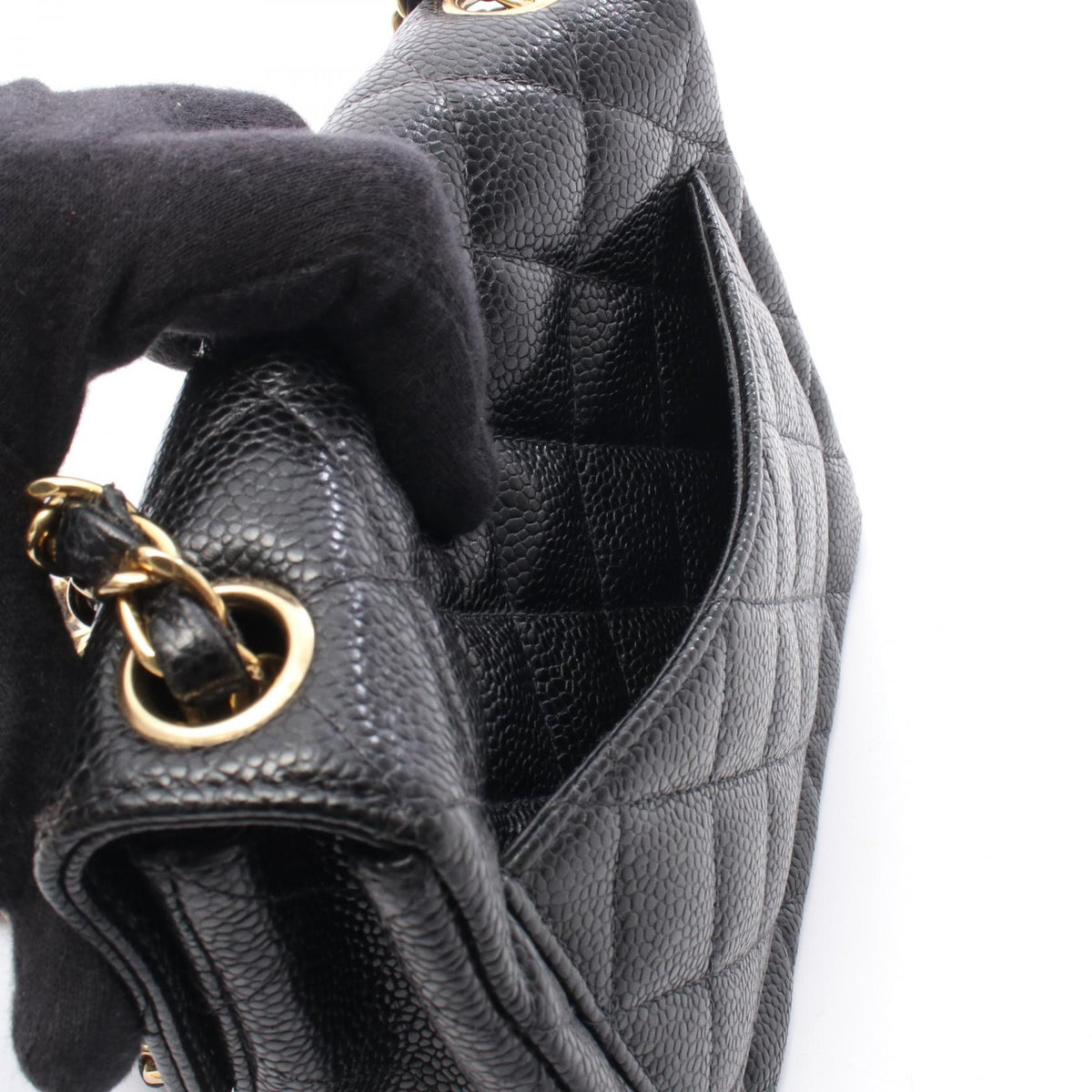 CHANEL Mini Matelasse Shoulder Bag Black