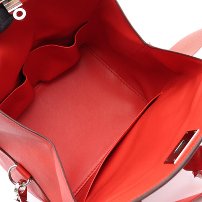 HERMES Toolbox 20 Rouge Pivoine Handle Bag